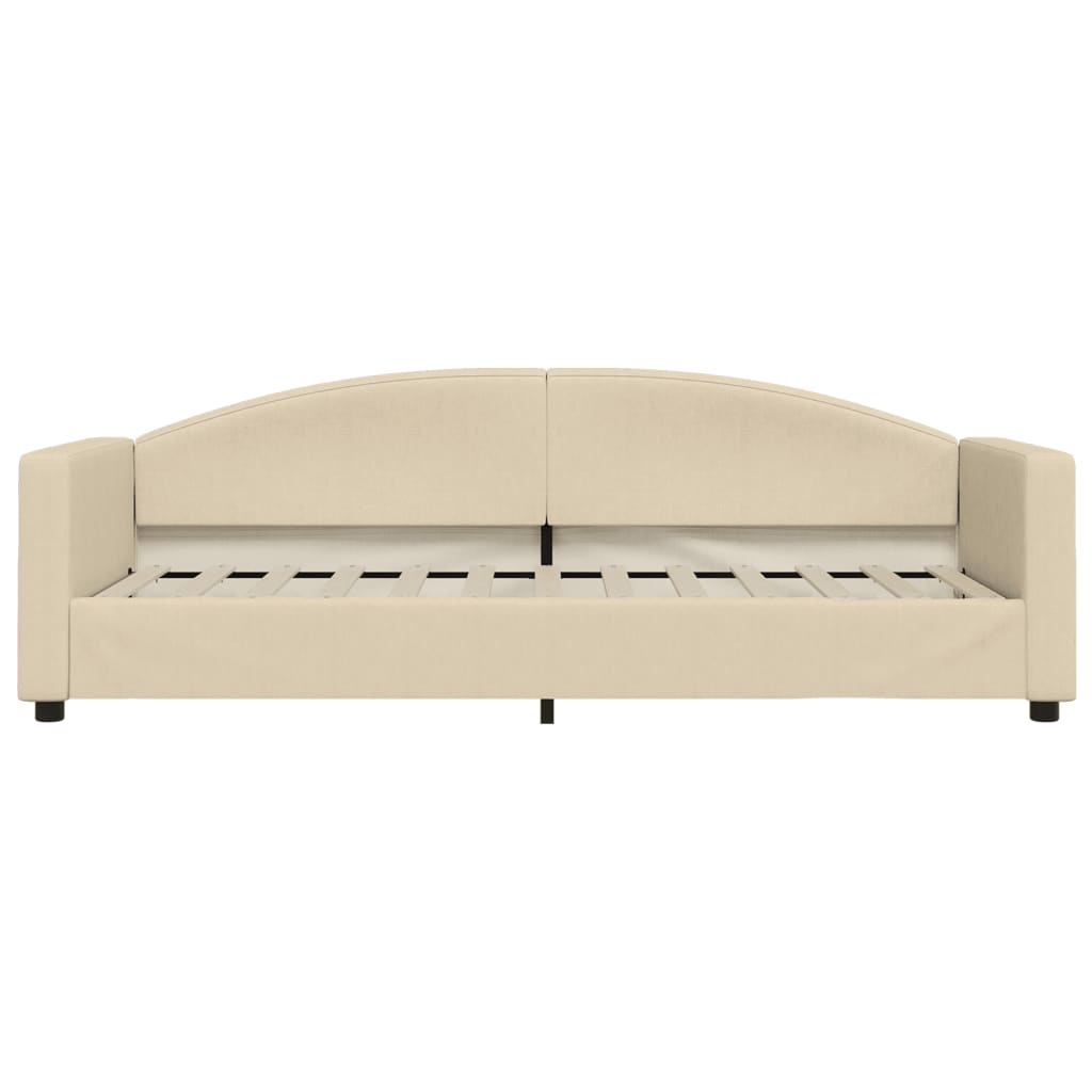 daybed 80x200 cm stof cremefarvet