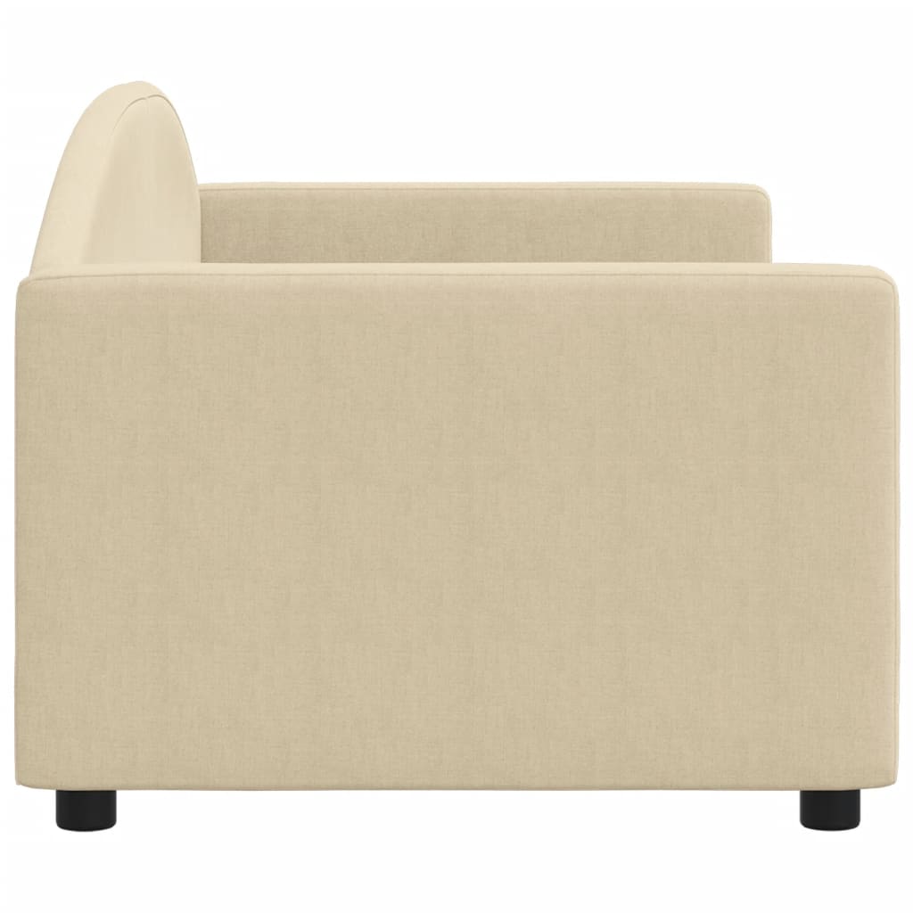 daybed 80x200 cm stof cremefarvet