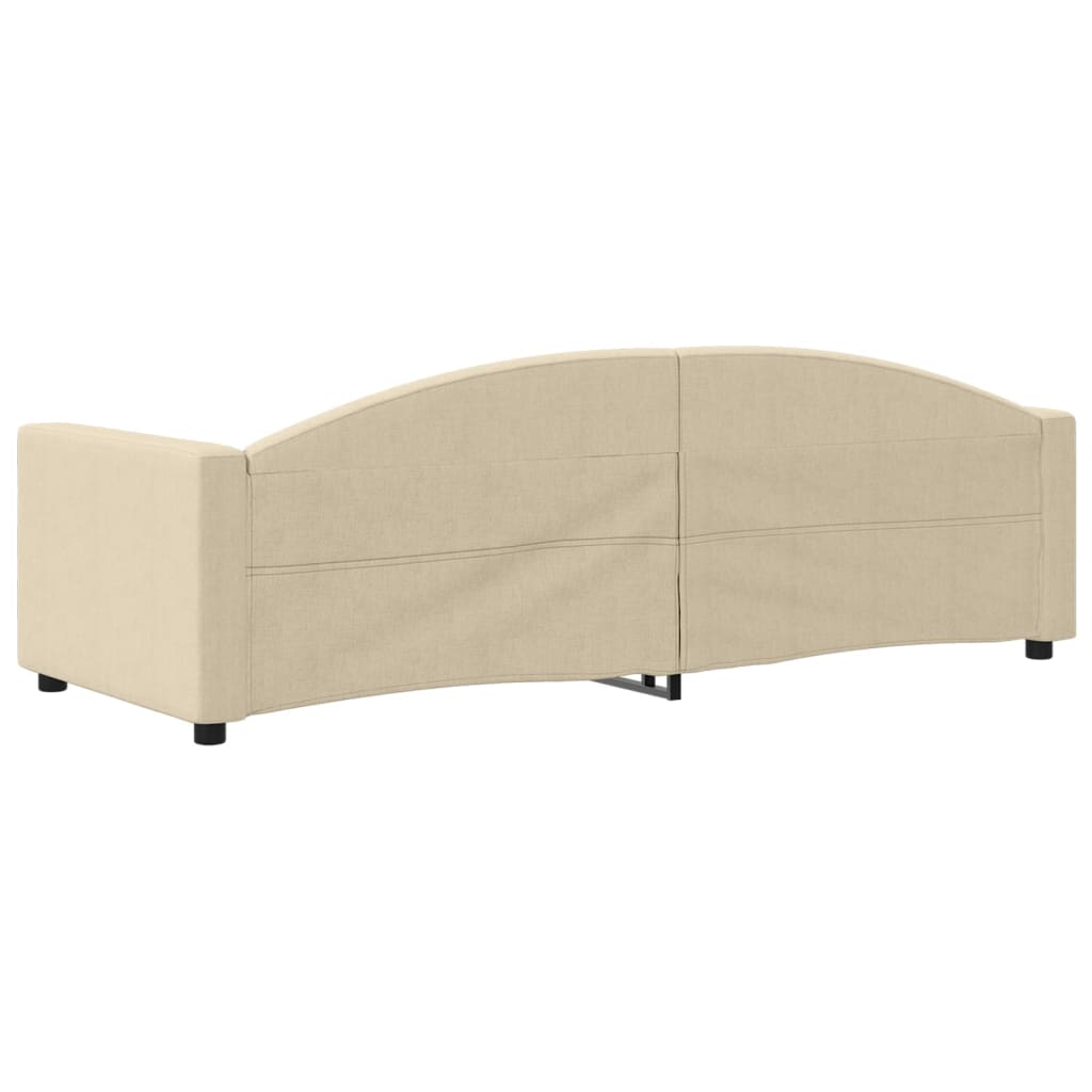 daybed 80x200 cm stof cremefarvet