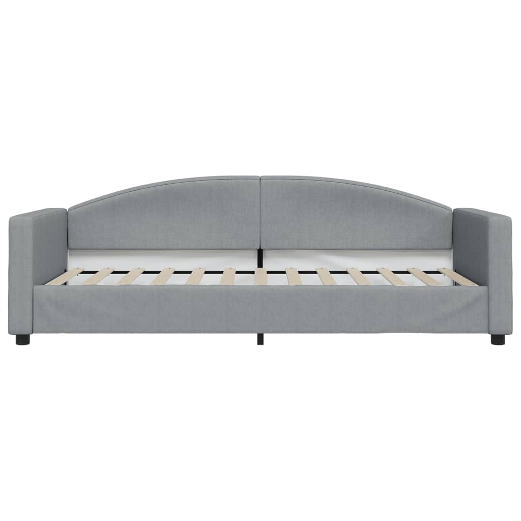 daybed 90x200 cm stof lysegrå