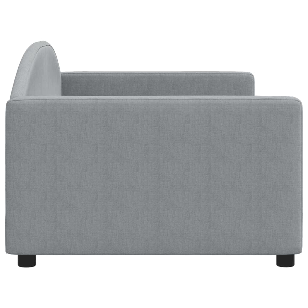daybed 90x200 cm stof lysegrå