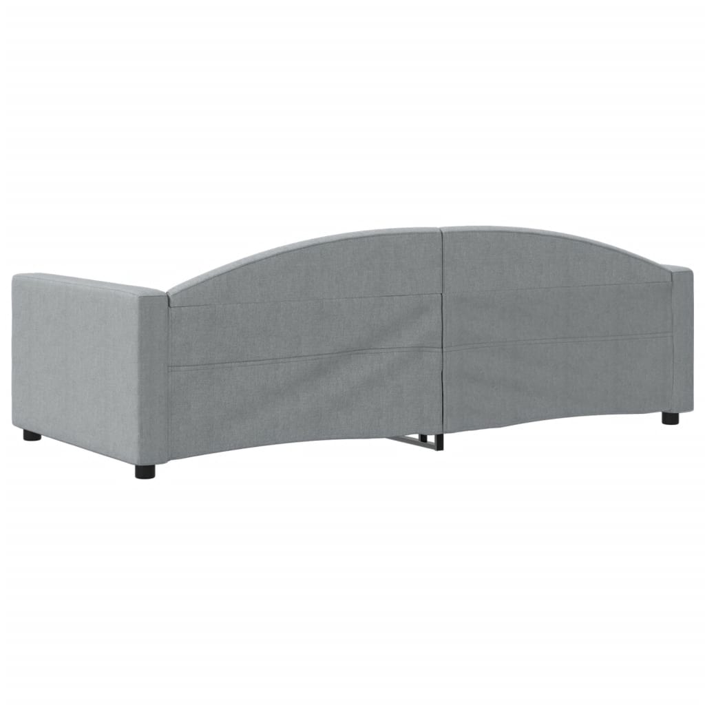 daybed 90x200 cm stof lysegrå