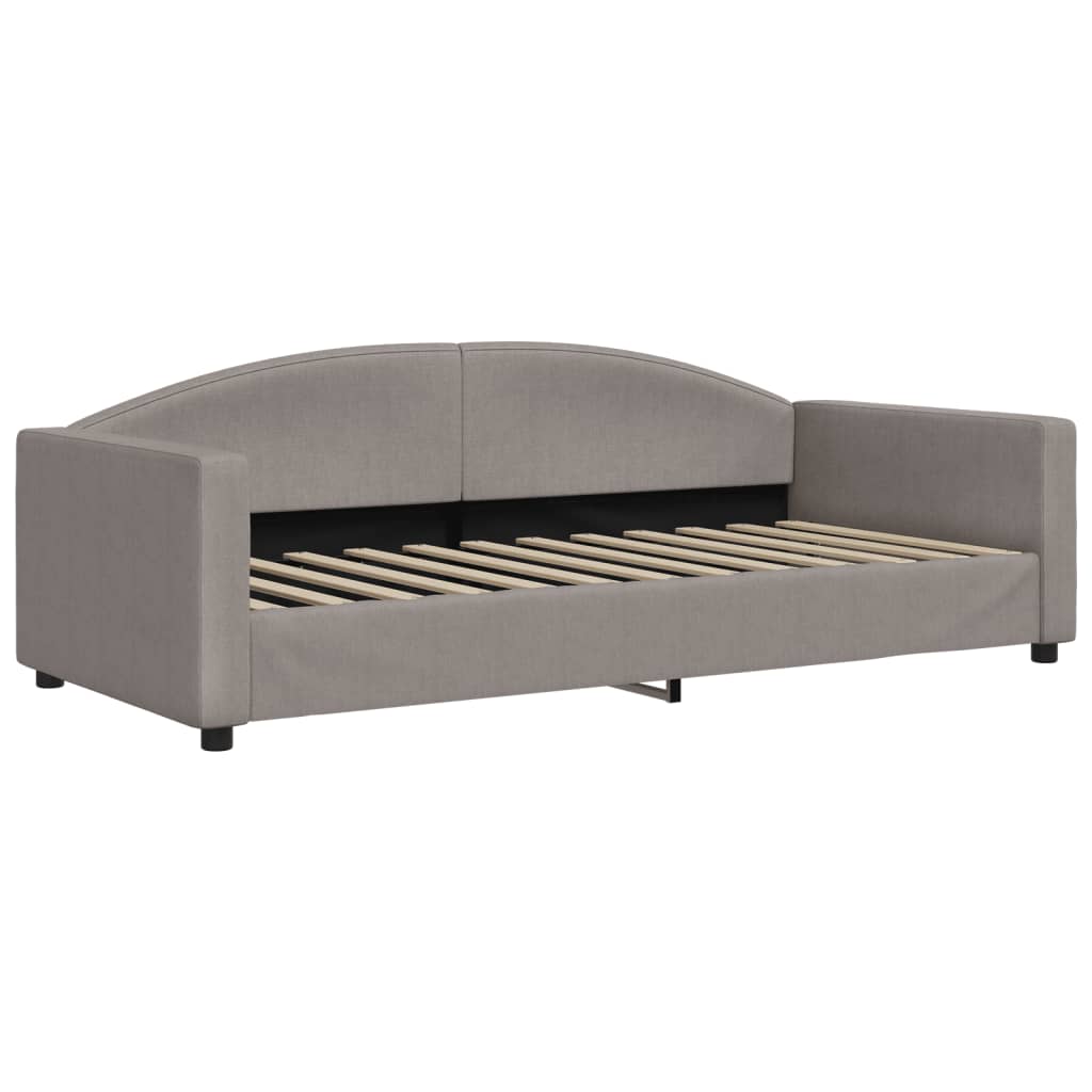 daybed 90x200 cm stof gråbrun