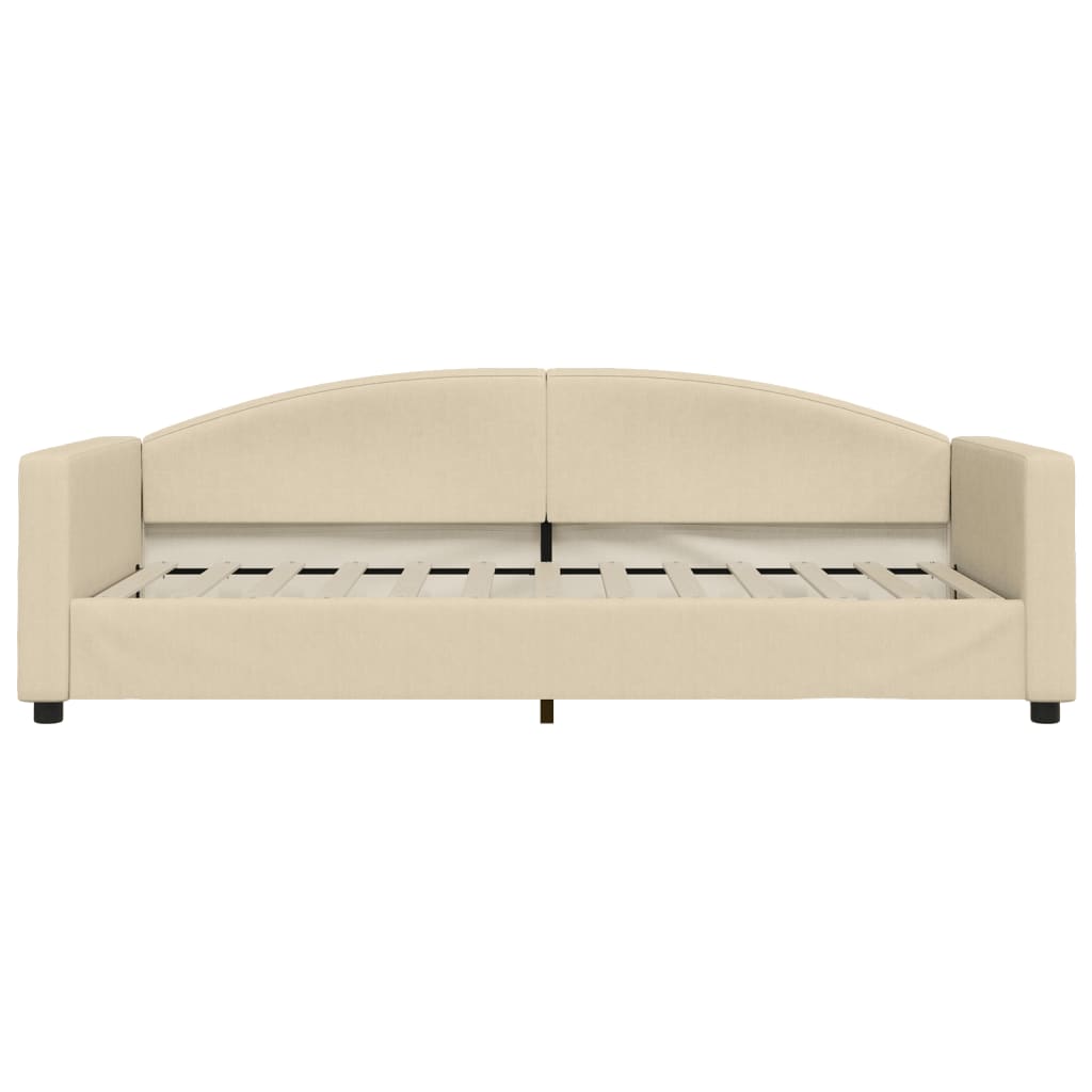 daybed 90x200 cm stof cremefarvet
