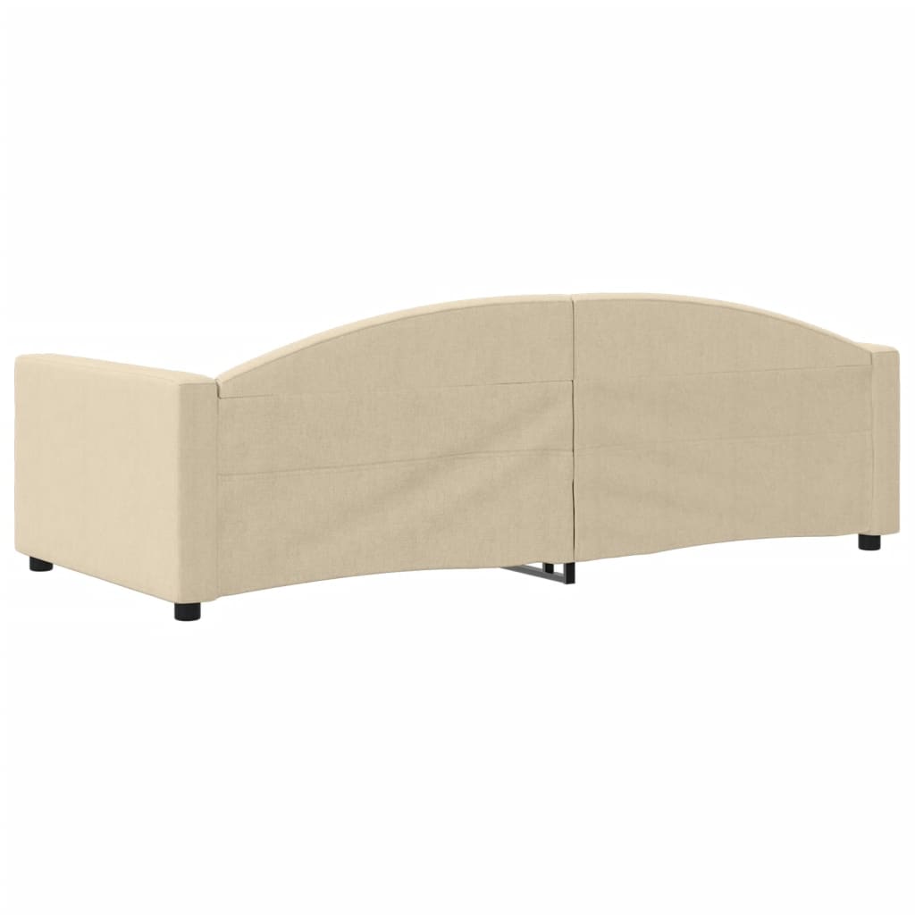 daybed 90x200 cm stof cremefarvet