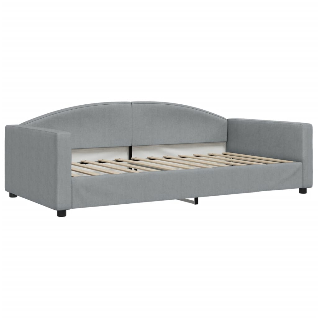 daybed 100x200 cm stof lysegrå
