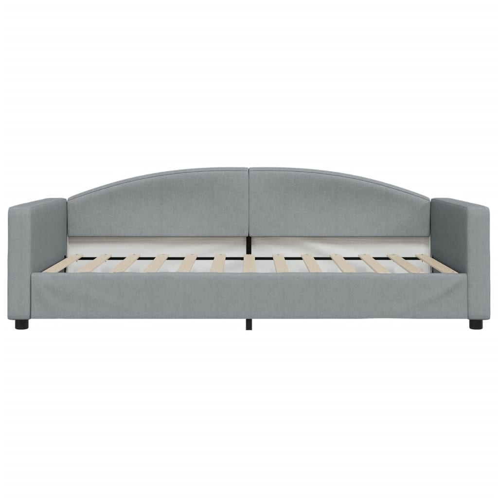 daybed 100x200 cm stof lysegrå