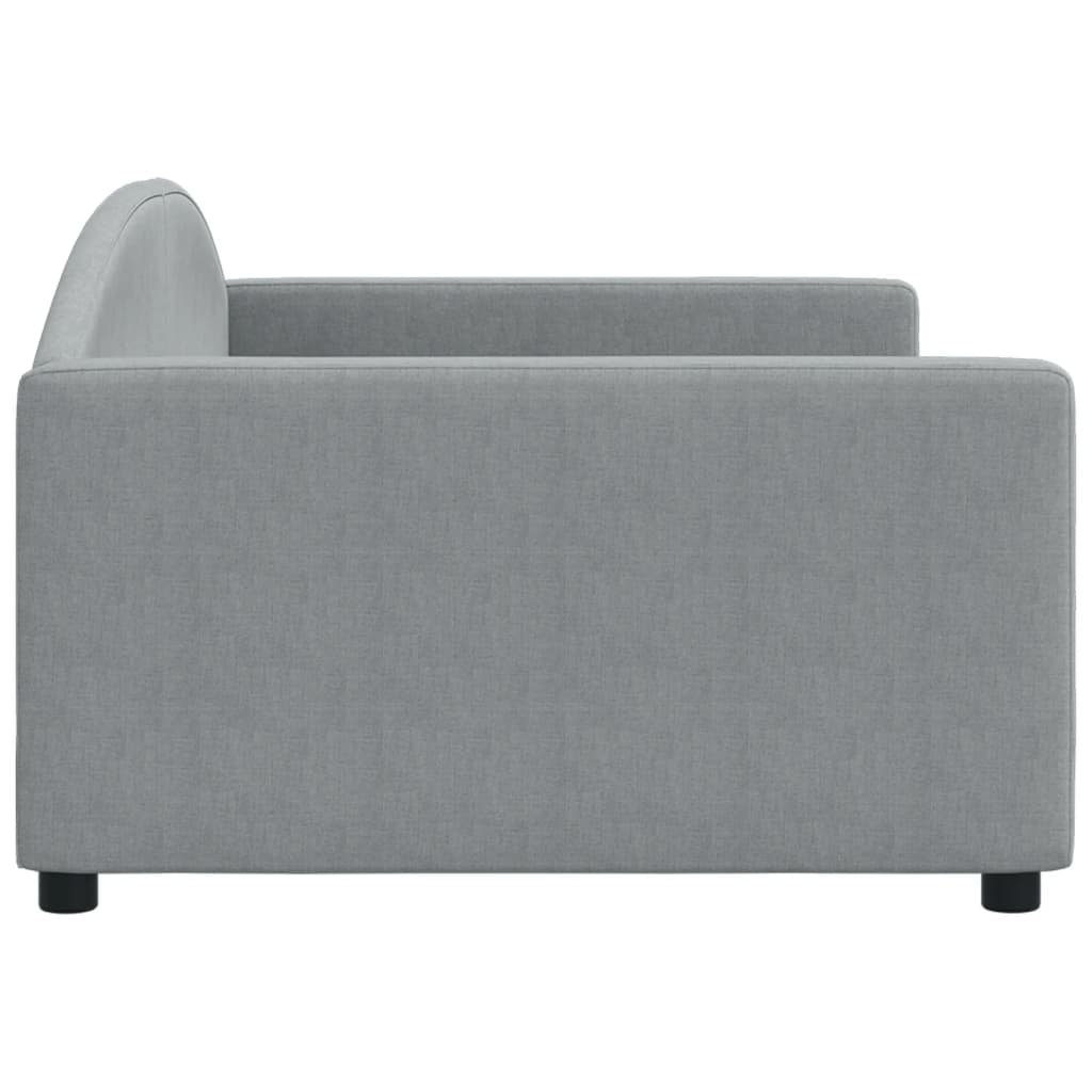 daybed 100x200 cm stof lysegrå