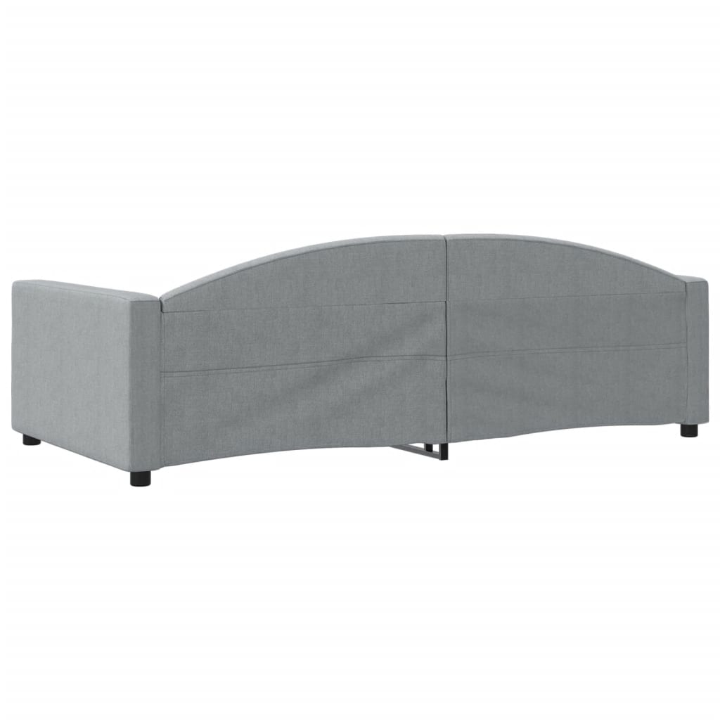 daybed 100x200 cm stof lysegrå