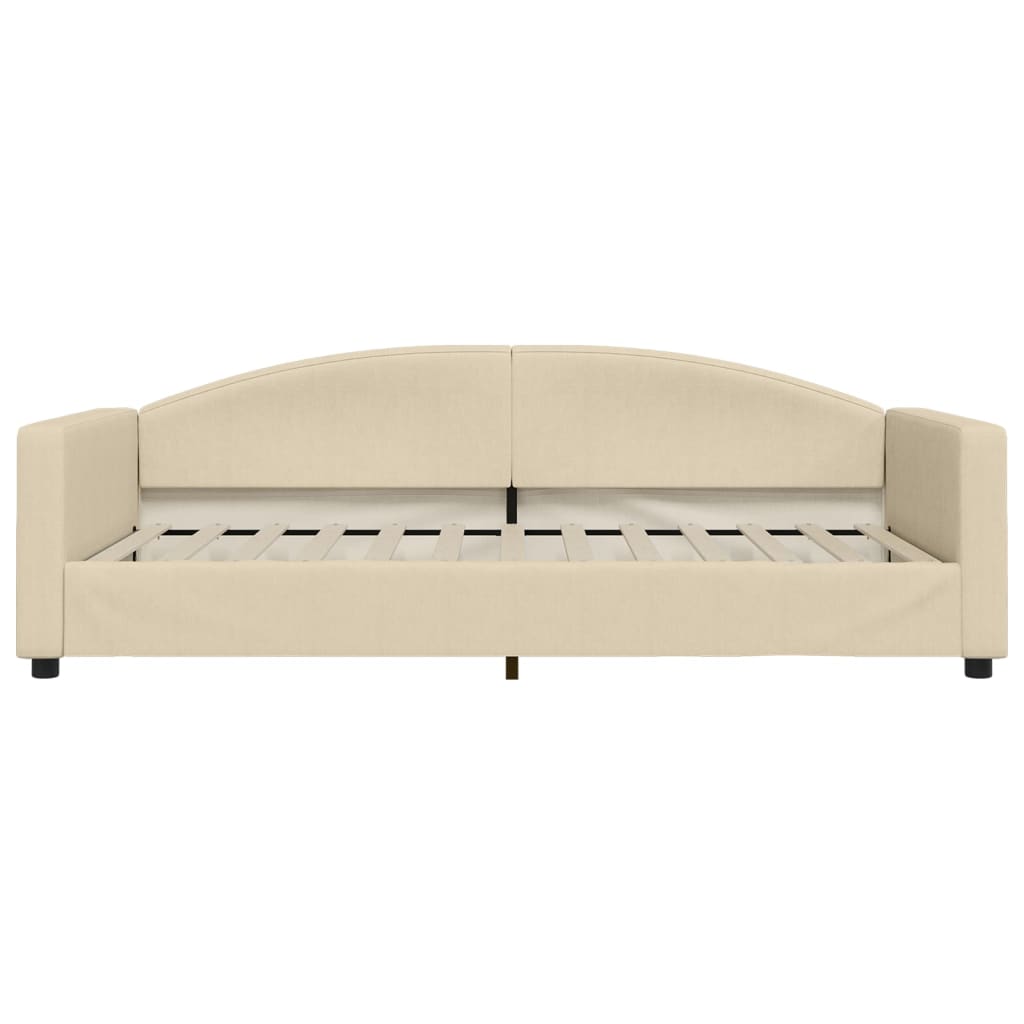 daybed 100x200 cm stof cremefarvet