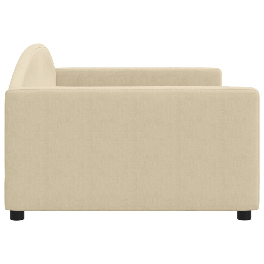 daybed 100x200 cm stof cremefarvet