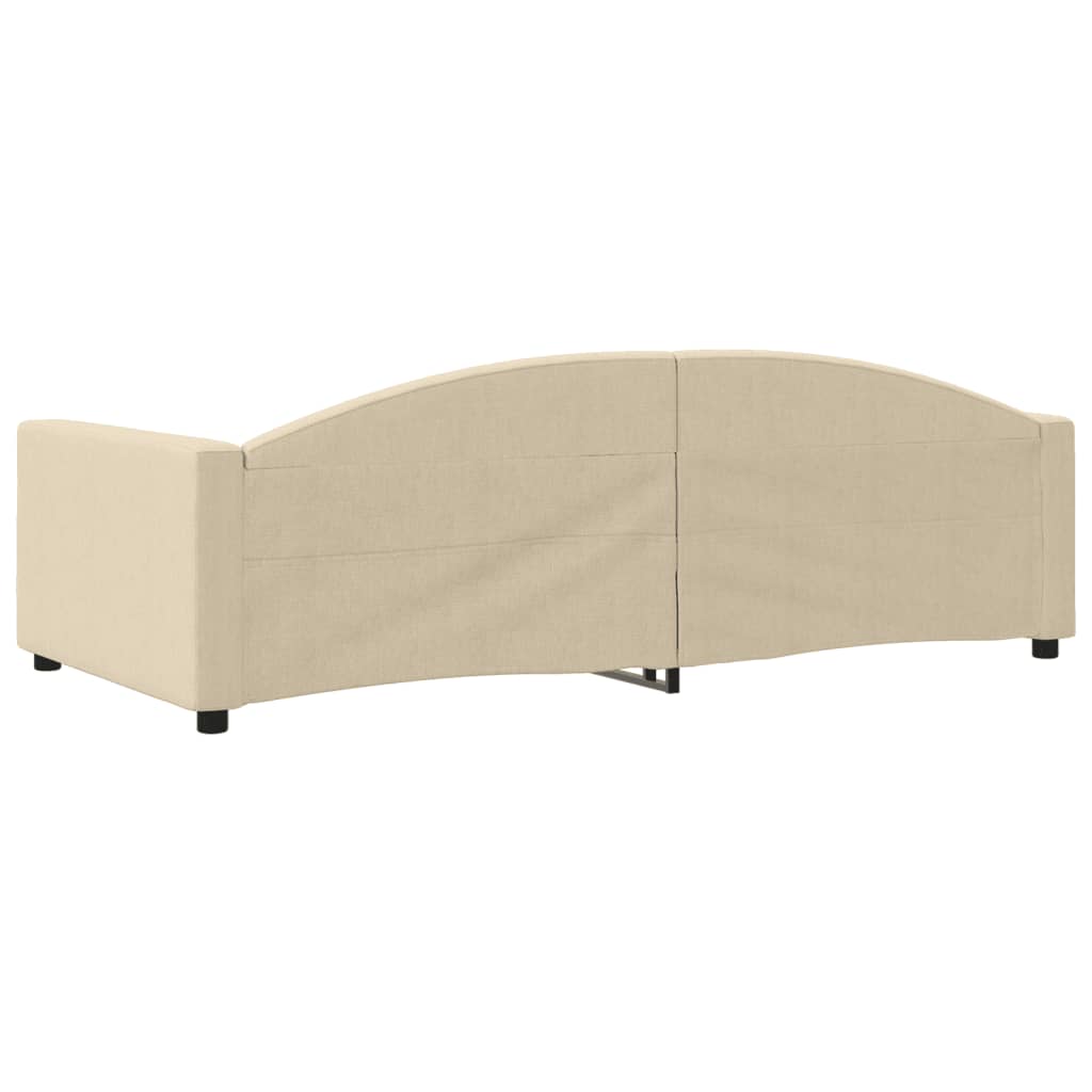 daybed 100x200 cm stof cremefarvet