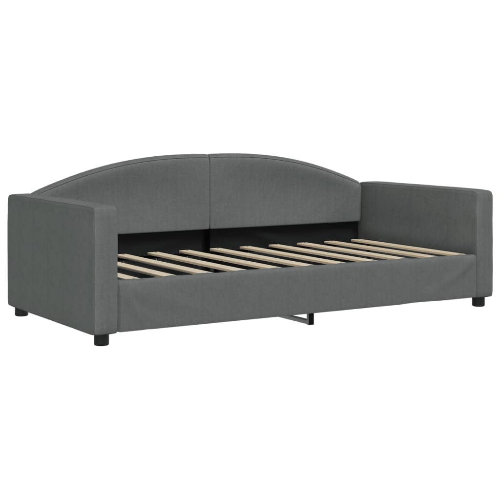 daybed 90x190 cm stof mørkegrå