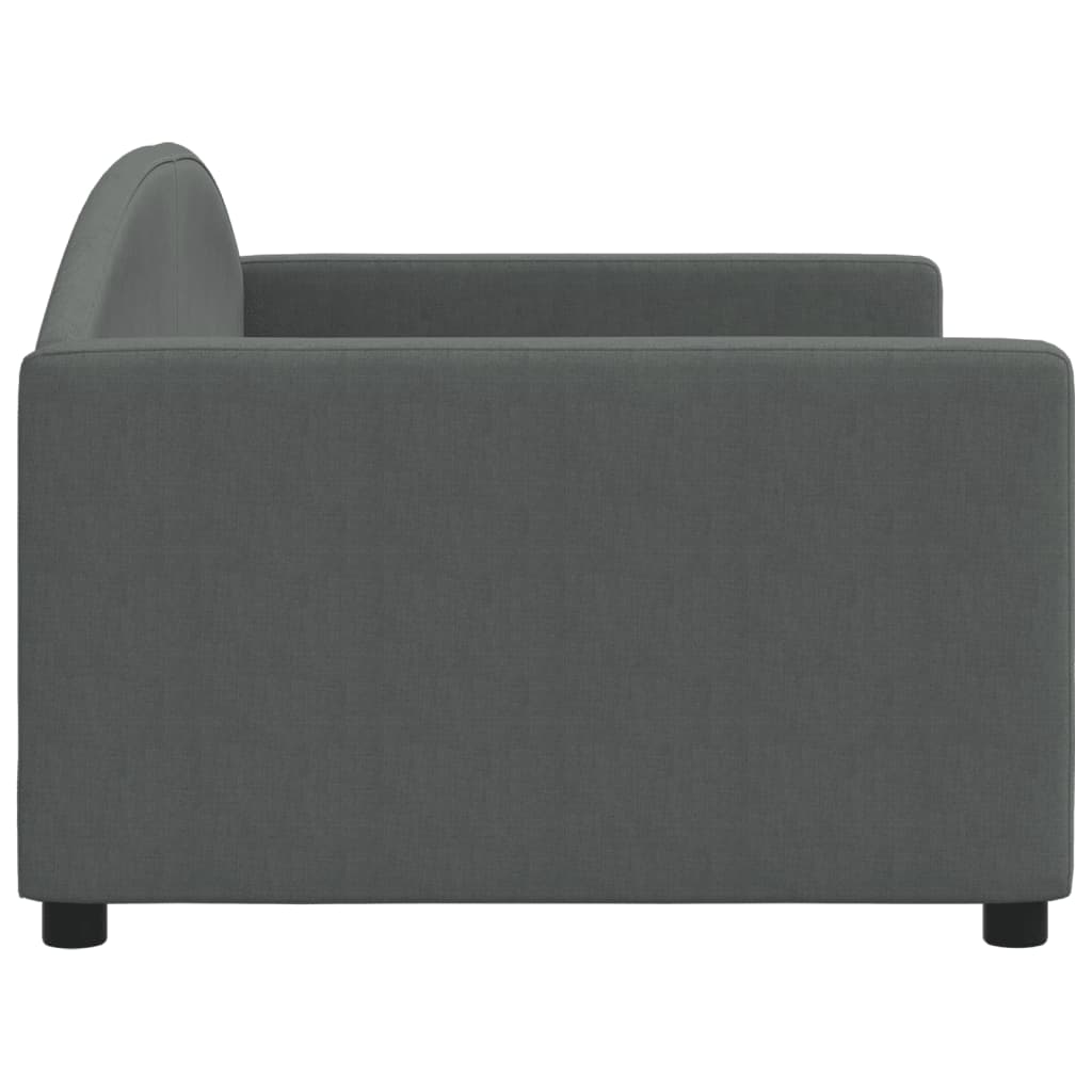 daybed 90x190 cm stof mørkegrå