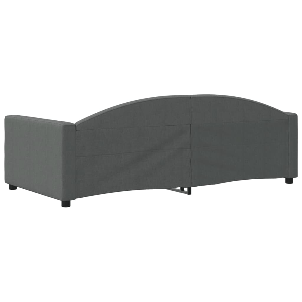 daybed 90x190 cm stof mørkegrå