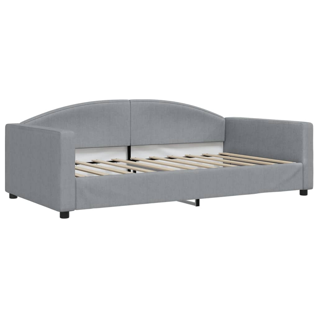 daybed 100x190 cm stof lysegrå