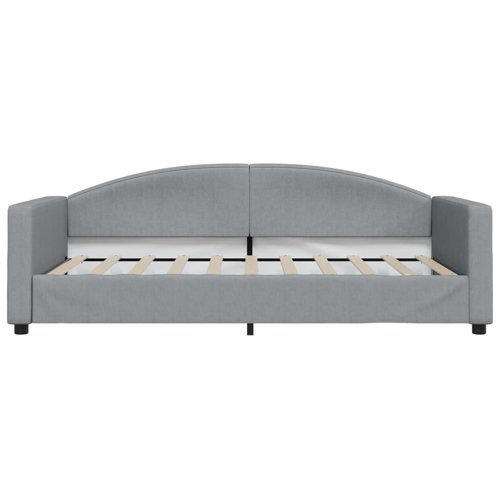 daybed 100x190 cm stof lysegrå