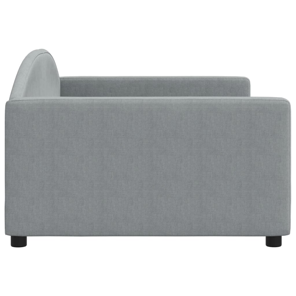 daybed 100x190 cm stof lysegrå