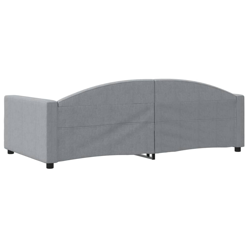 daybed 100x190 cm stof lysegrå