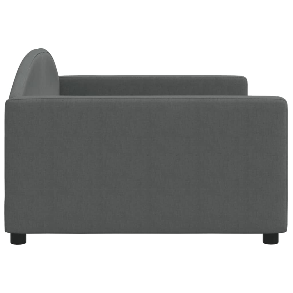 daybed 100x190 cm stof mørkegrå