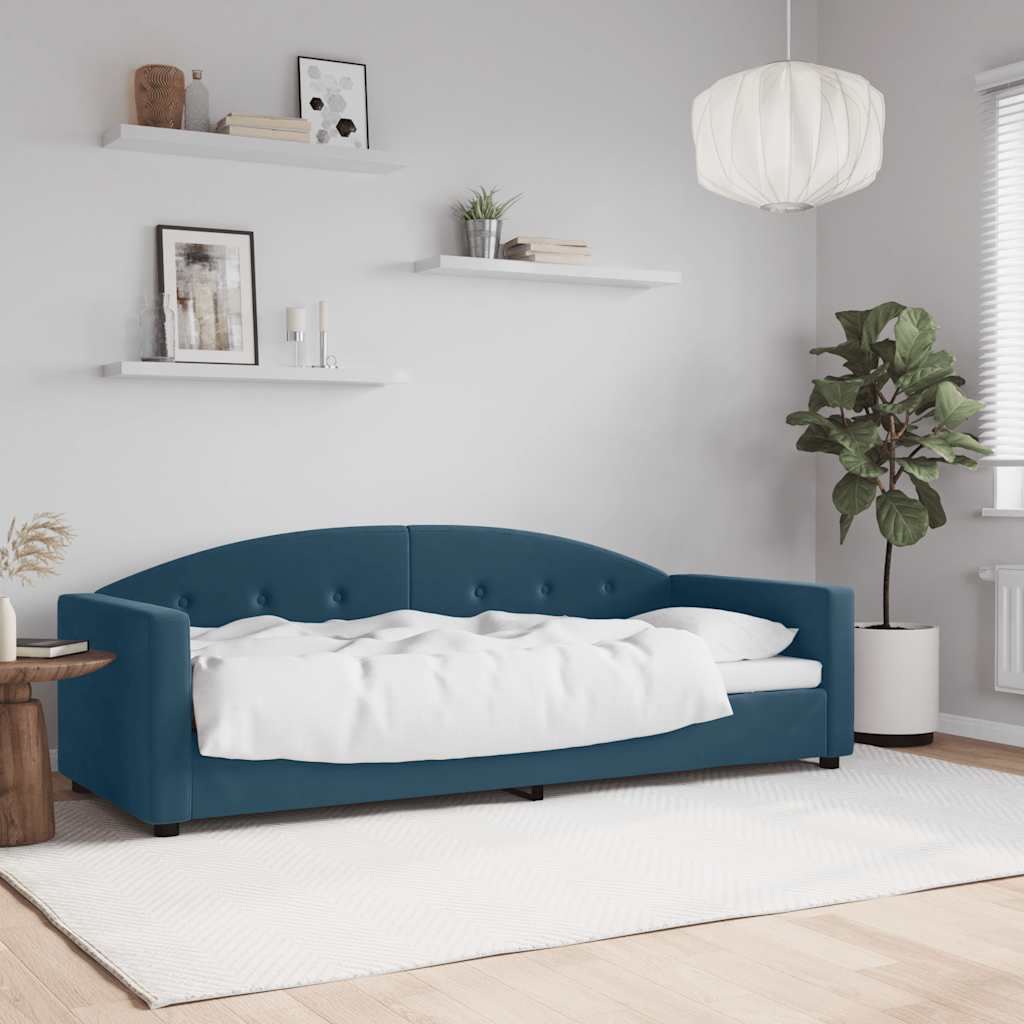 daybed 80x200 cm velour blå