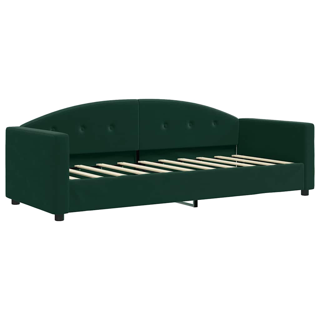 daybed 80x200 cm velour mørkegrøn