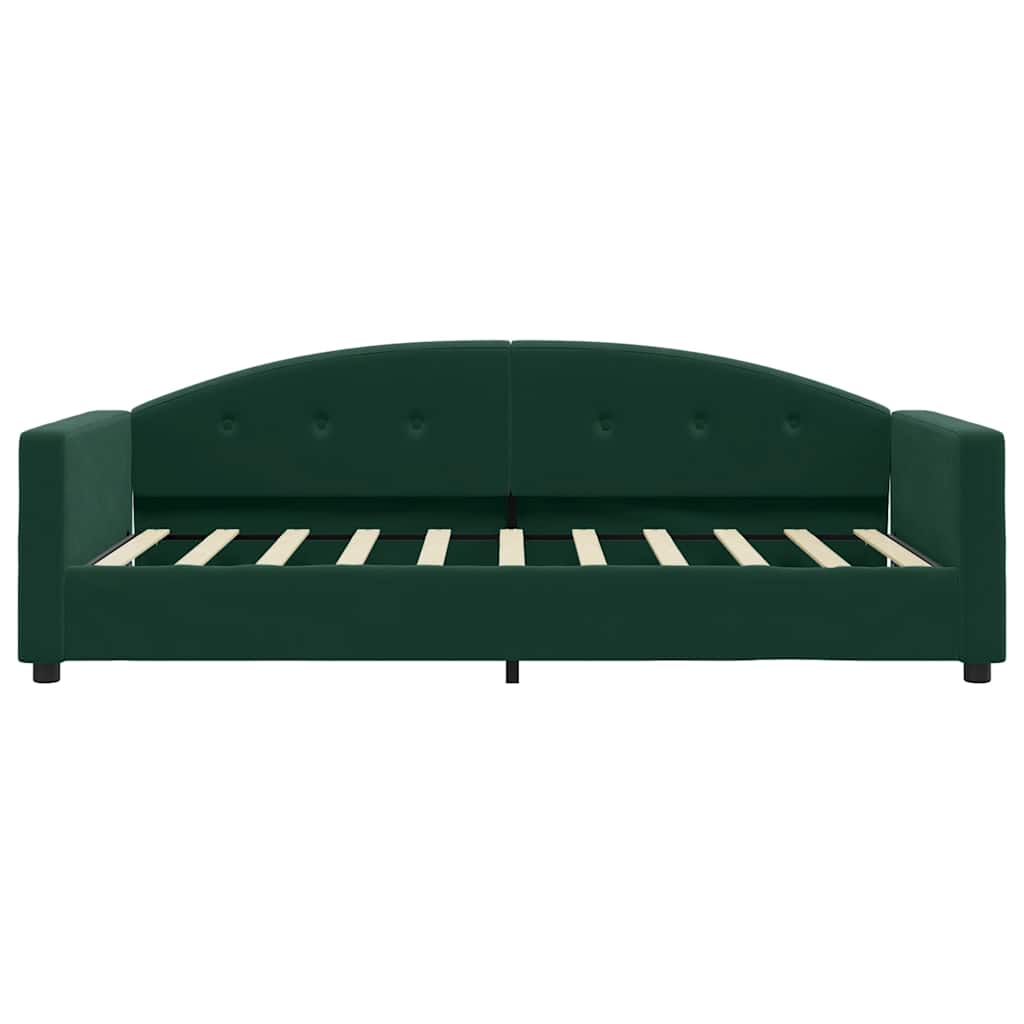 daybed 80x200 cm velour mørkegrøn