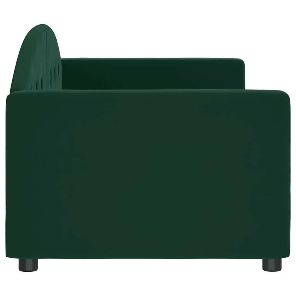 daybed 80x200 cm velour mørkegrøn