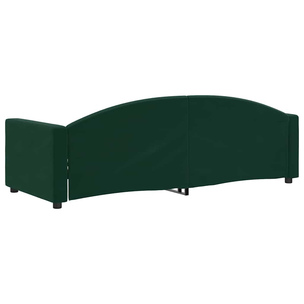 daybed 80x200 cm velour mørkegrøn
