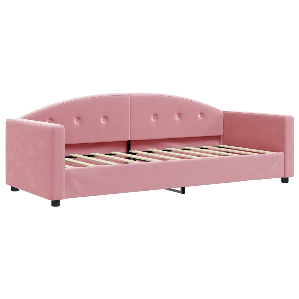 daybed 80x200 cm velour pink
