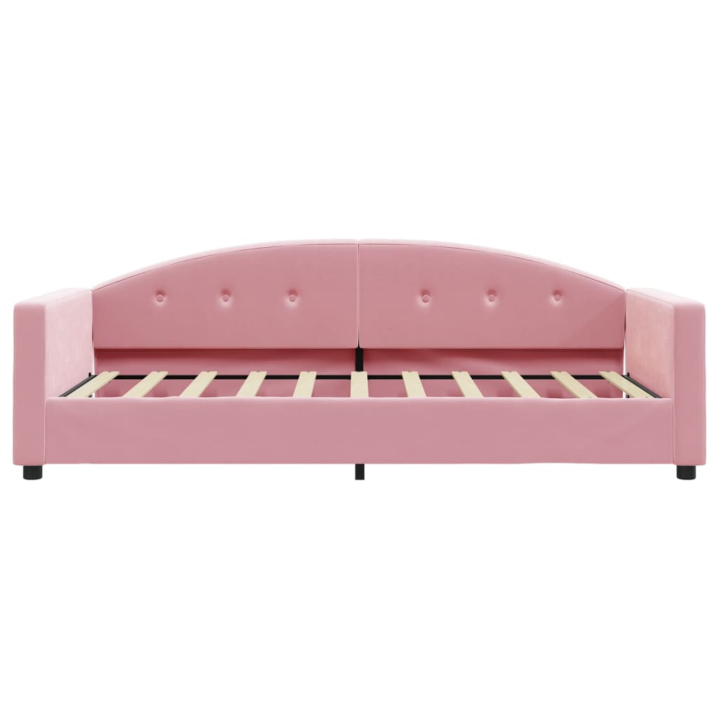 daybed 80x200 cm velour pink