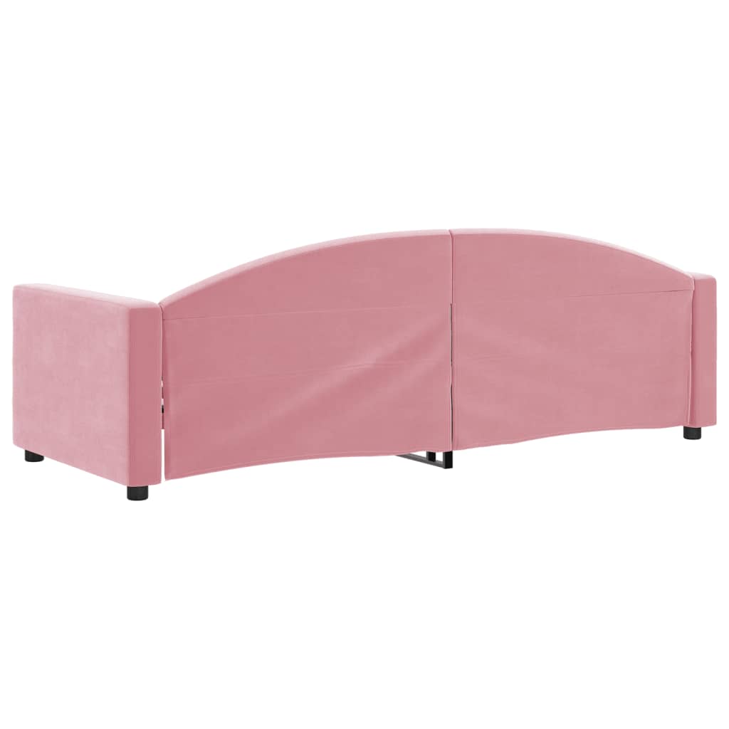daybed 80x200 cm velour pink