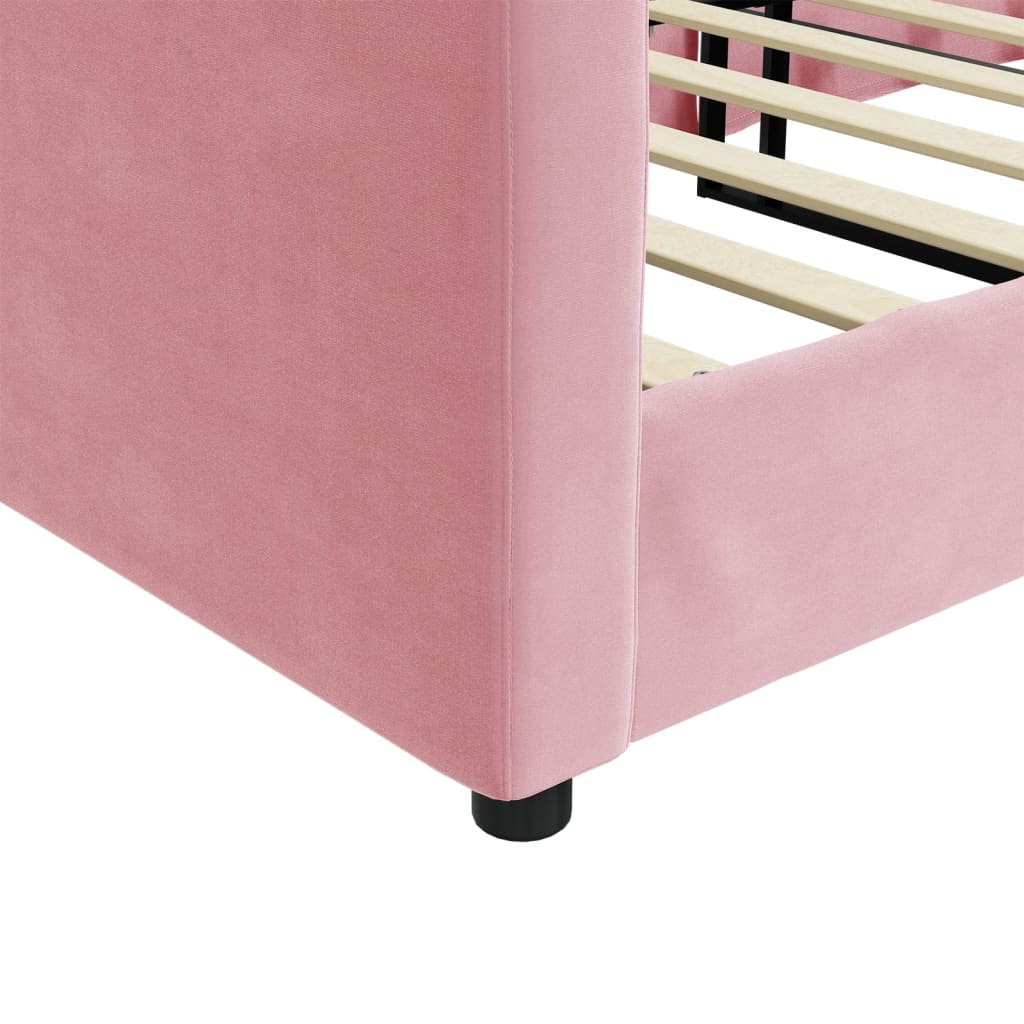 daybed 80x200 cm velour pink