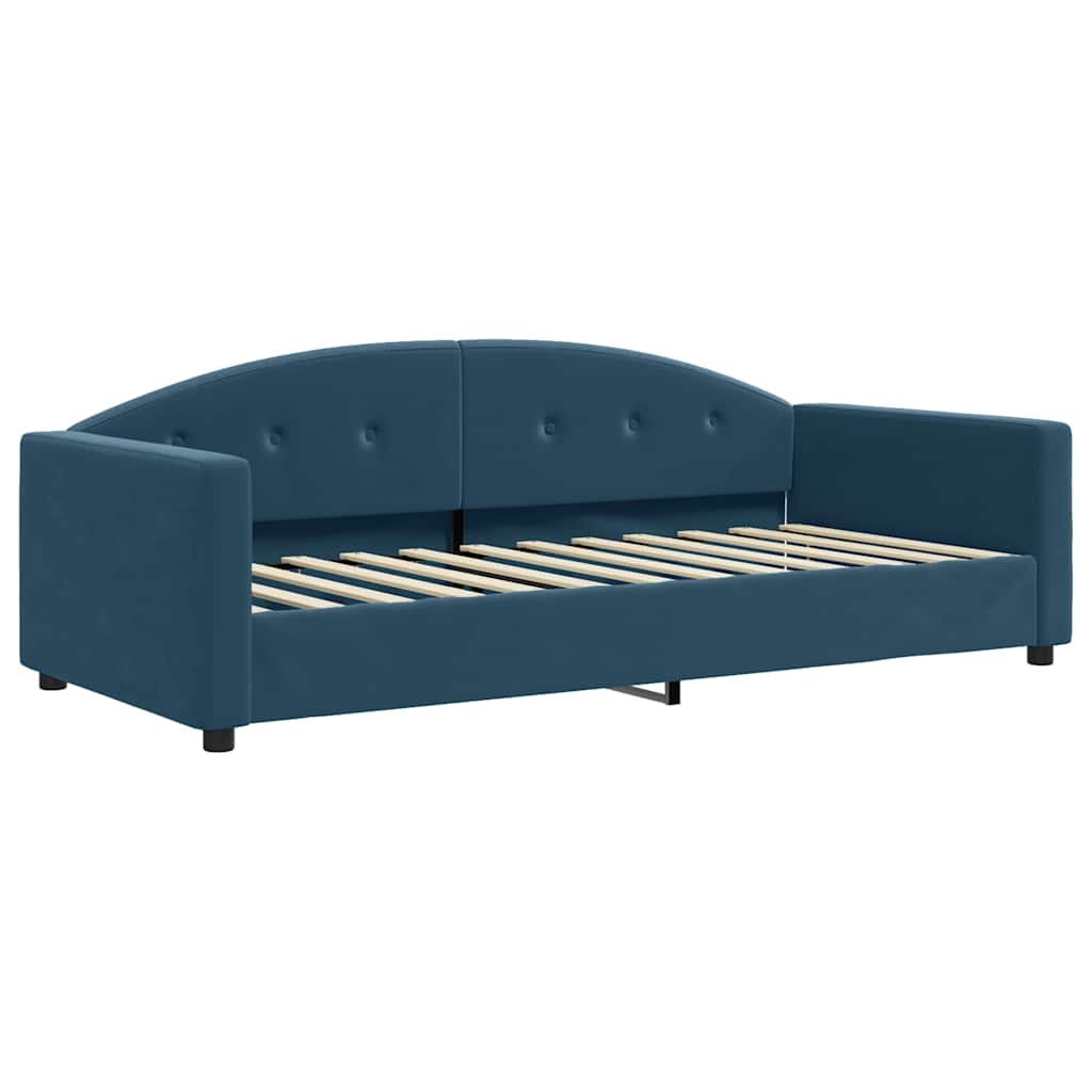 daybed 90x200 cm velour blå