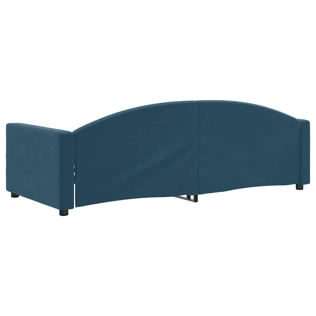 daybed 90x200 cm velour blå