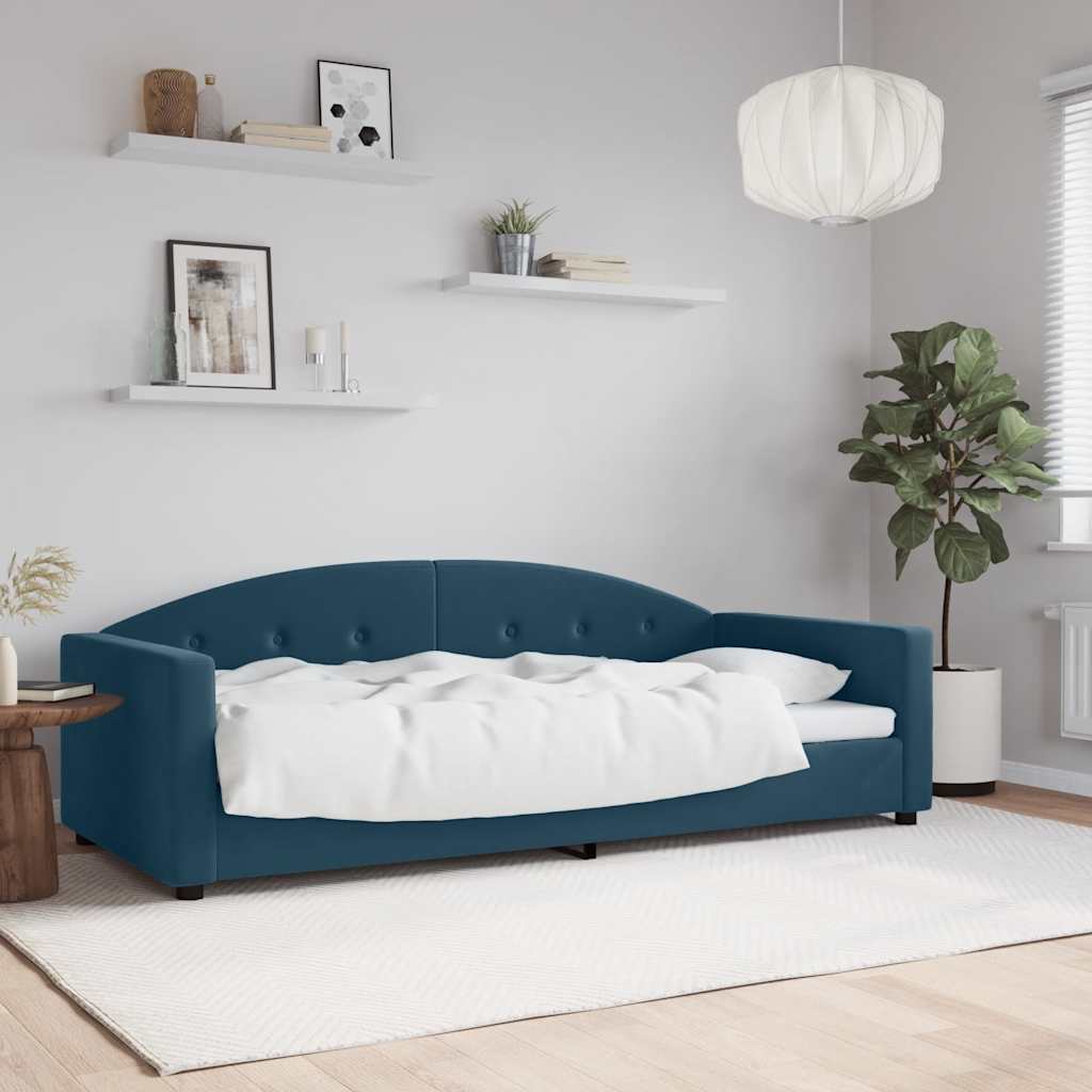 daybed 90x200 cm velour blå