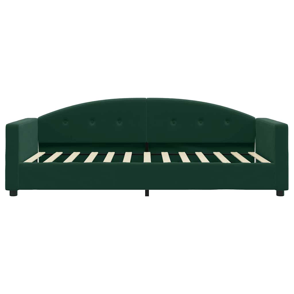daybed 90x200 cm velour mørkegrøn