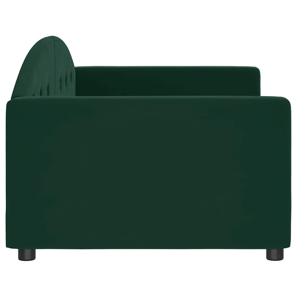 daybed 90x200 cm velour mørkegrøn