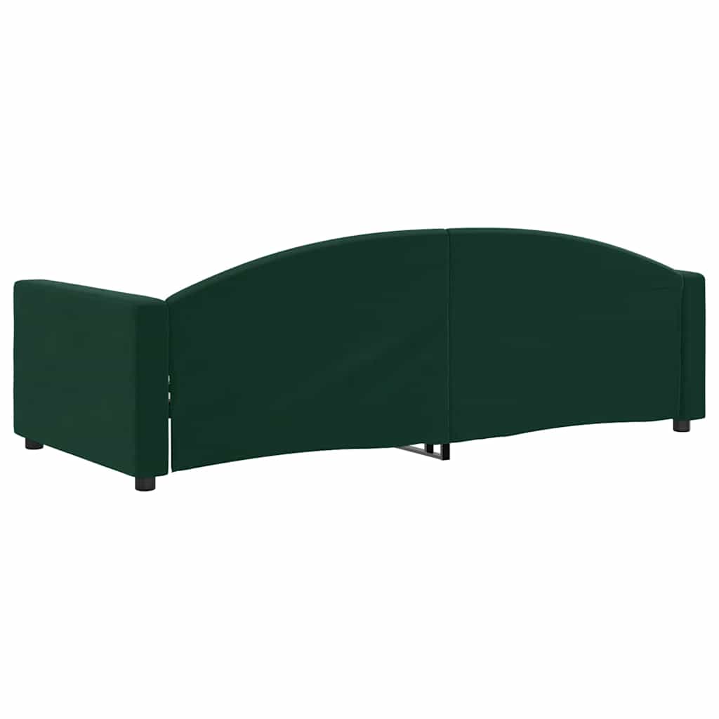 daybed 90x200 cm velour mørkegrøn