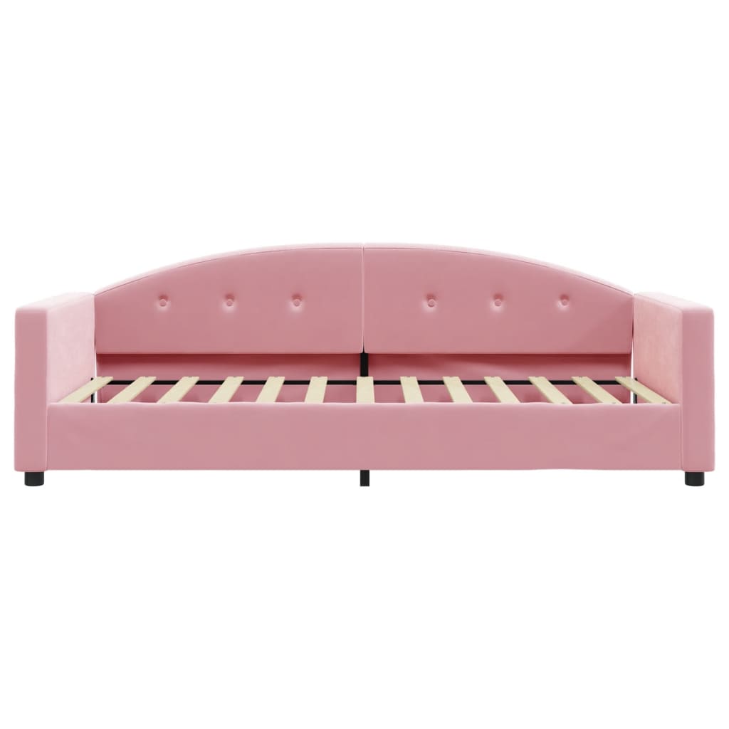 daybed 90x200 cm velour pink