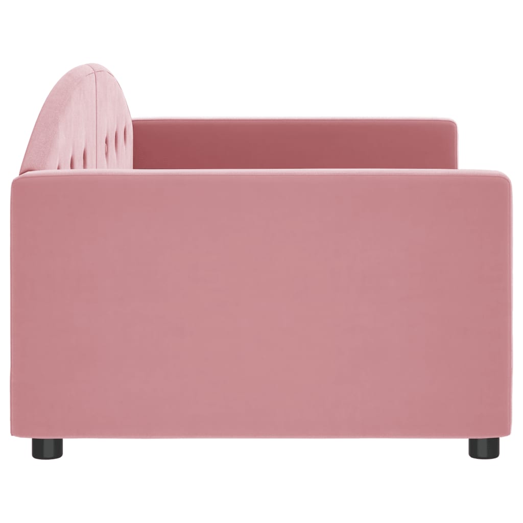 daybed 90x200 cm velour pink