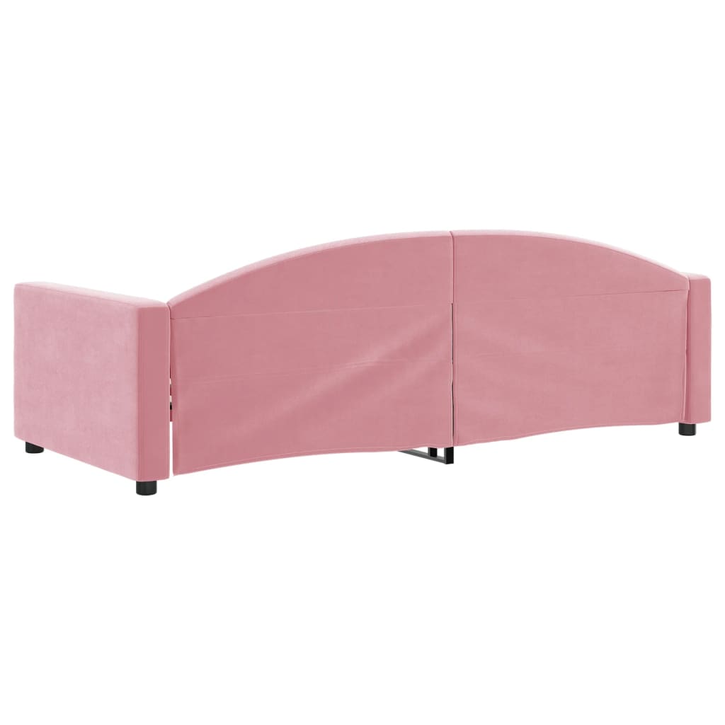 daybed 90x200 cm velour pink