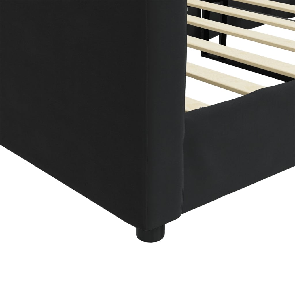 daybed 90x200 cm velour sort