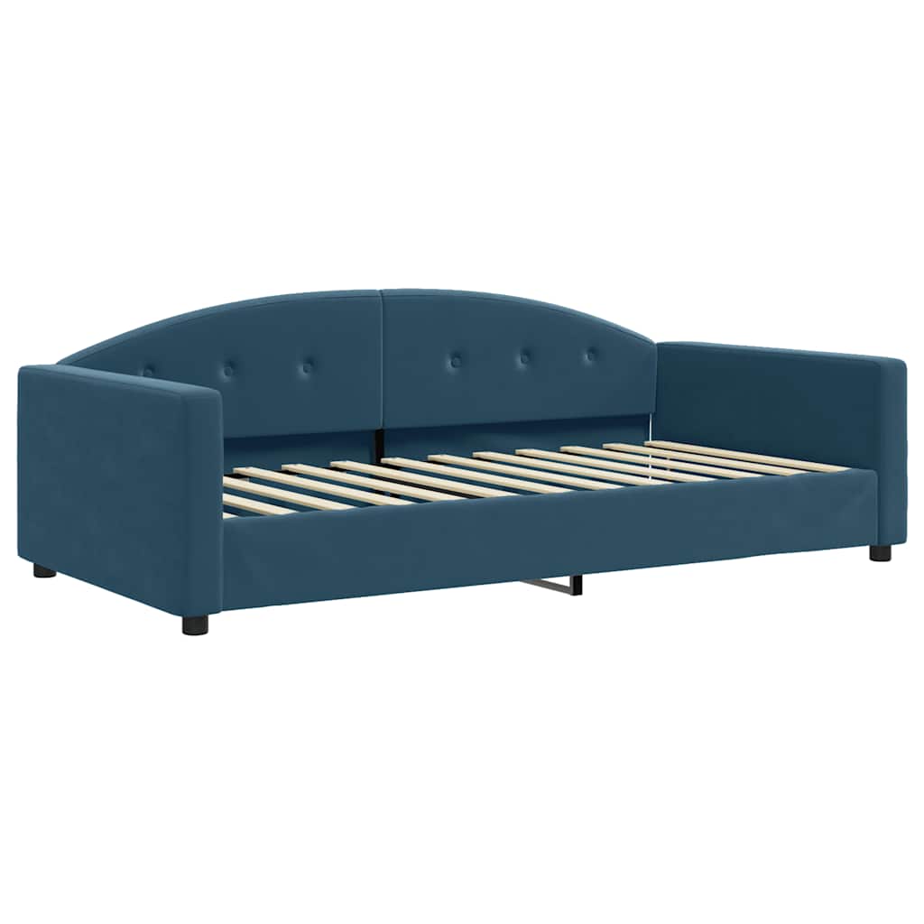 daybed 100x200 cm velour blå