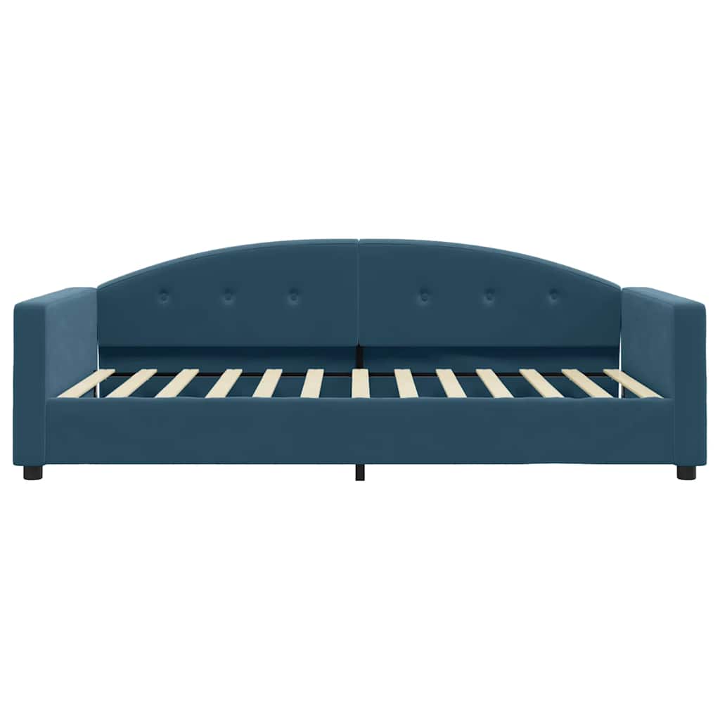 daybed 100x200 cm velour blå