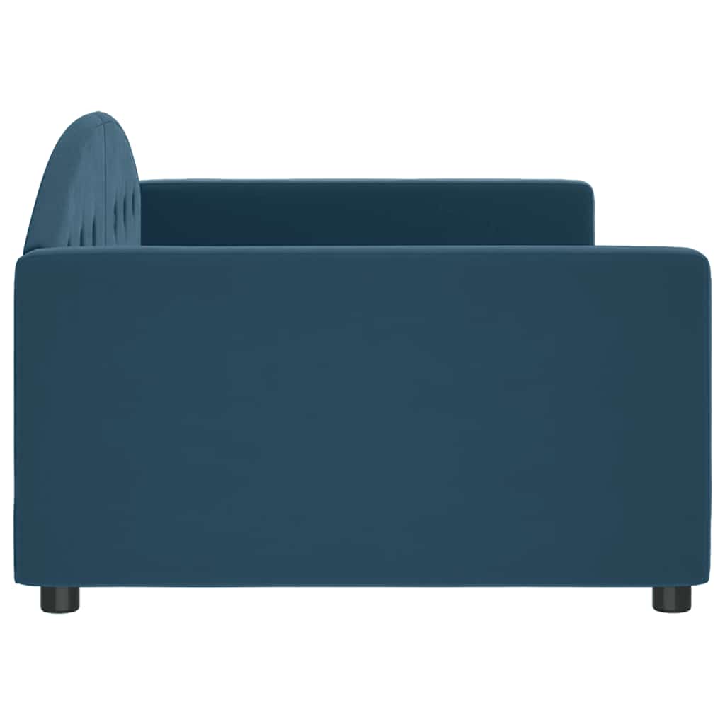 daybed 100x200 cm velour blå