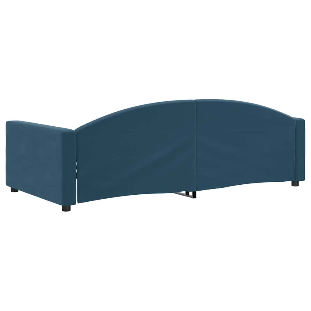 daybed 100x200 cm velour blå