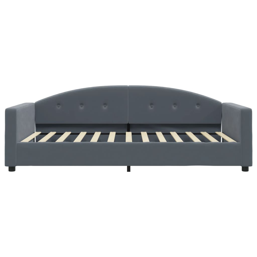 daybed 100x200 cm velour mørkegrå