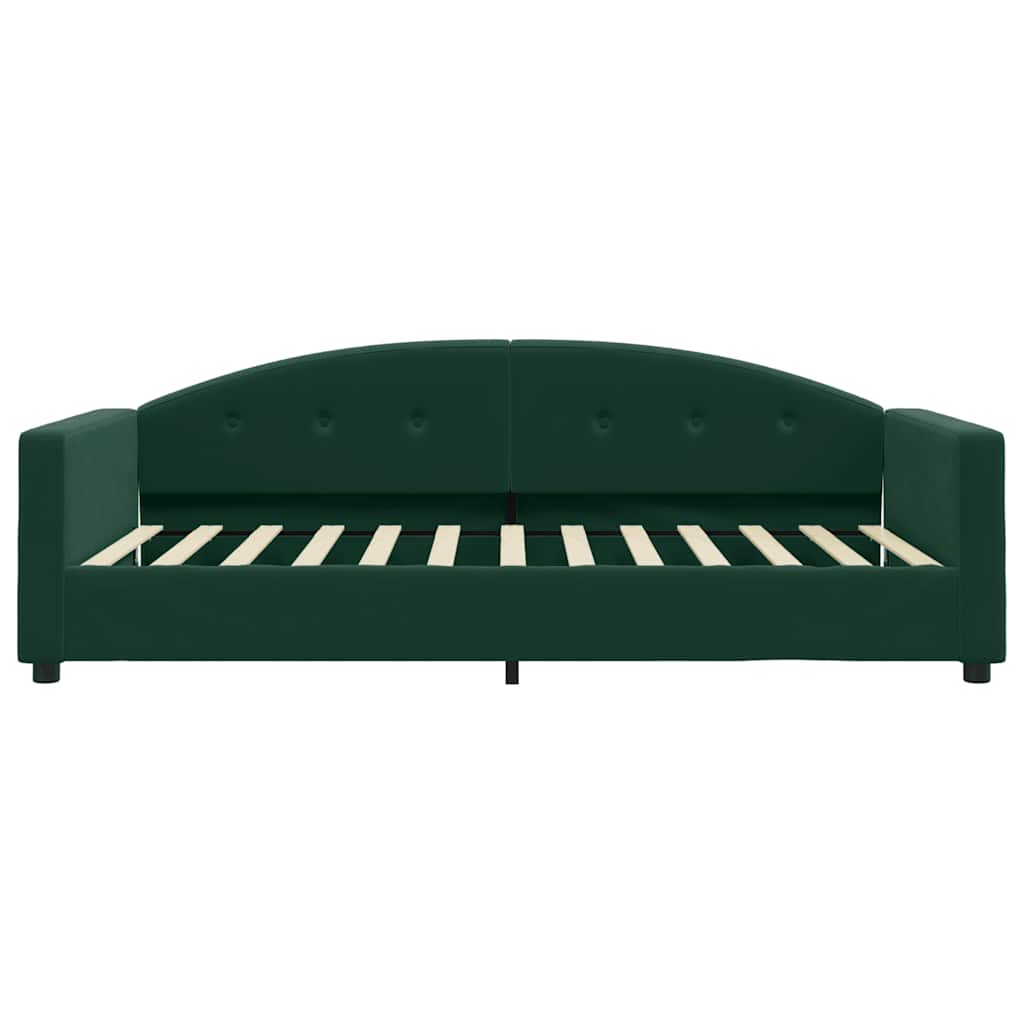 daybed 100x200 cm velour mørkegrøn