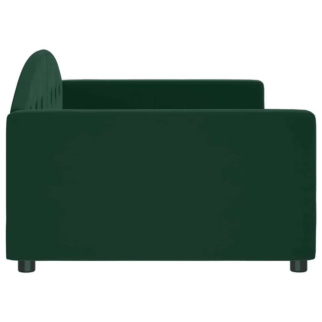daybed 100x200 cm velour mørkegrøn